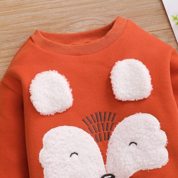 Baby fox 3D pattern Pullover and sweatpants - Picture 3 of 3